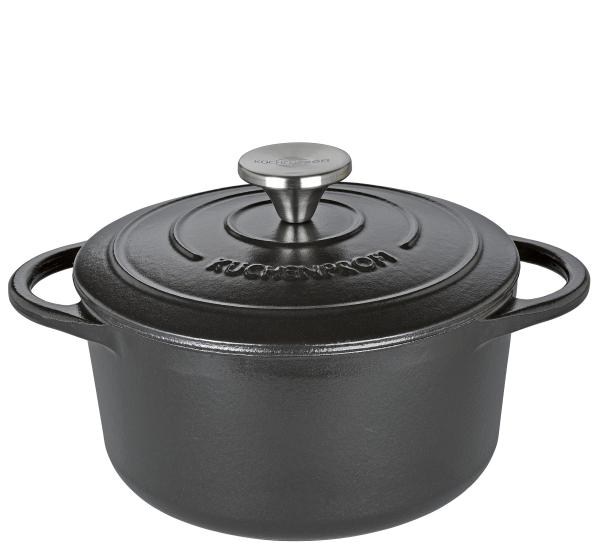 Provence - Guss - Bratentopf rund classic black